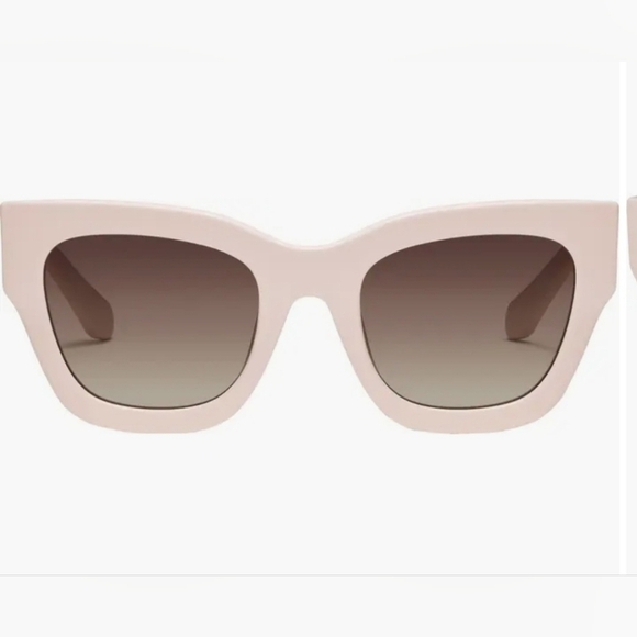Quay Australia champagne bone cream By‎ the Way Square Sunglassess new